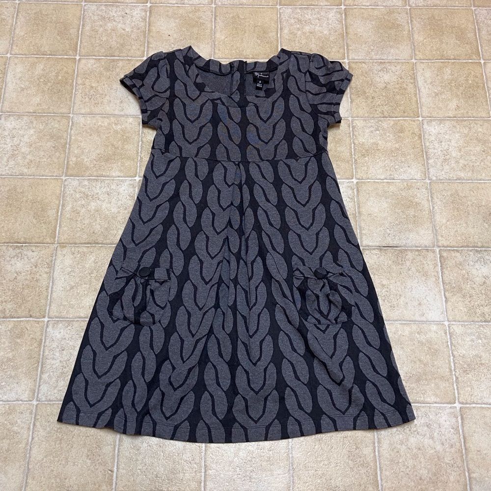 Mercer & Madison Chic Black Patterned Mini Dress Size 8